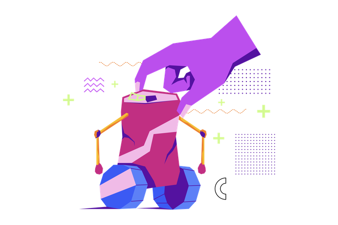 Protótipo de robô  Ilustração