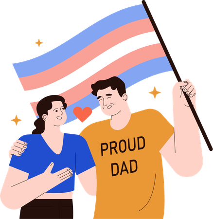 Proud parents  Illustration