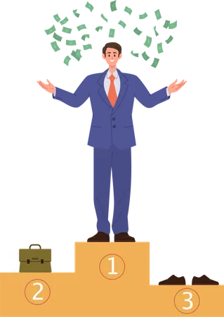 Proud successful businessman  Illustration