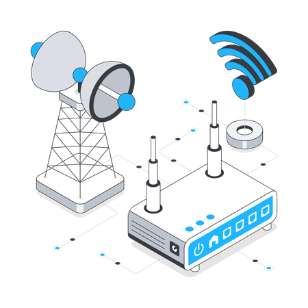 Hospedagem de Internet e provedor de serviços de Internet  Ilustração