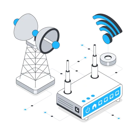 Hospedagem de Internet e provedor de serviços de Internet  Ilustração