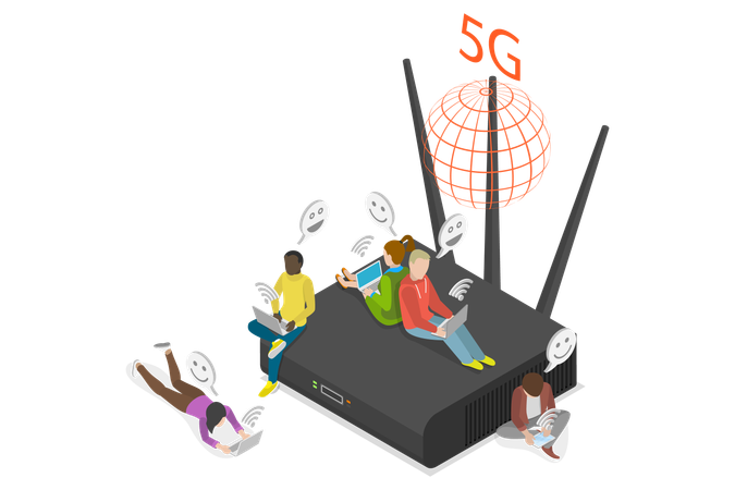 Provedor de serviços de banda larga  Illustration