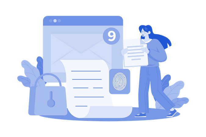 Los proveedores de servicios de correo electrónico ofrecen soluciones de mensajería segura  Ilustración