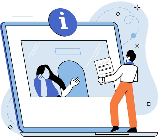 Providing personal information claim documents  Illustration