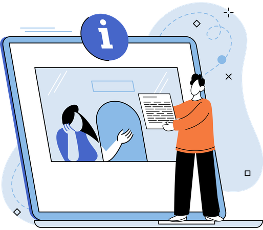 Providing personal information claim documents  Illustration