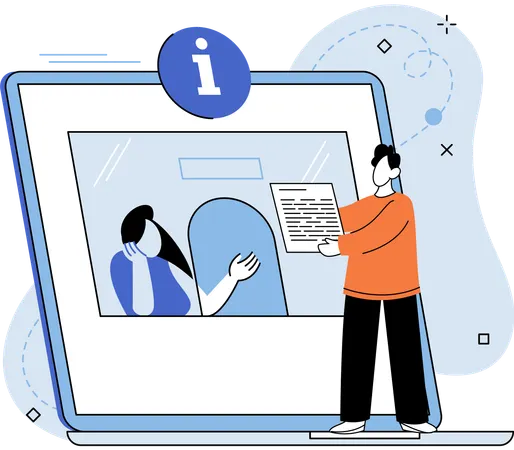 Providing personal information claim documents  Illustration