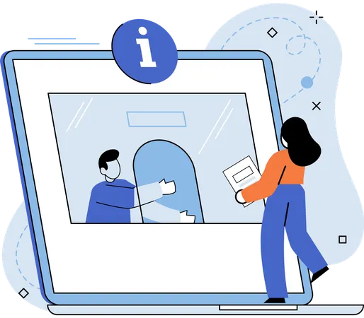 Providing personal information claim documents  Illustration