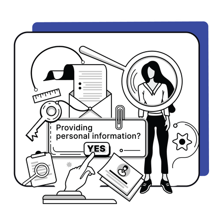 Providing personal information  Illustration
