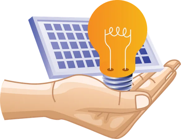 Providing Solar Panel  Illustration