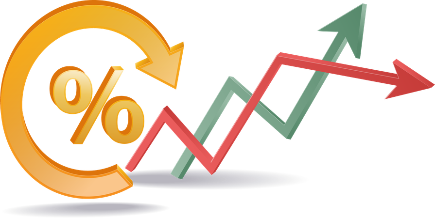 Prozentsatz des Umsatzes als Business Analyst  Illustration