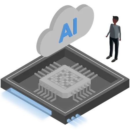 Prozessorchip  Illustration