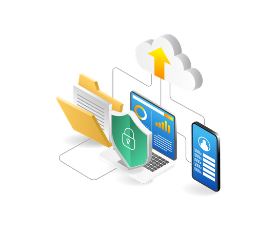 Prueba de seguridad de datos de aplicaciones de teléfonos inteligentes  Ilustración