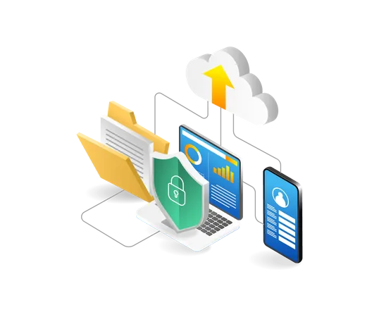 Prueba de seguridad de datos de aplicaciones de teléfonos inteligentes  Ilustración