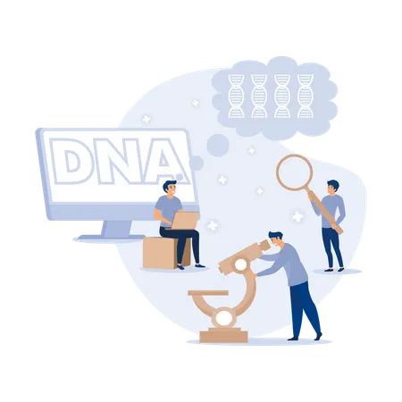 Pruebas de ADN genético  Ilustración