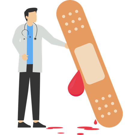 Psiquiatra que soluciona problemas mentales de los pacientes  Ilustración