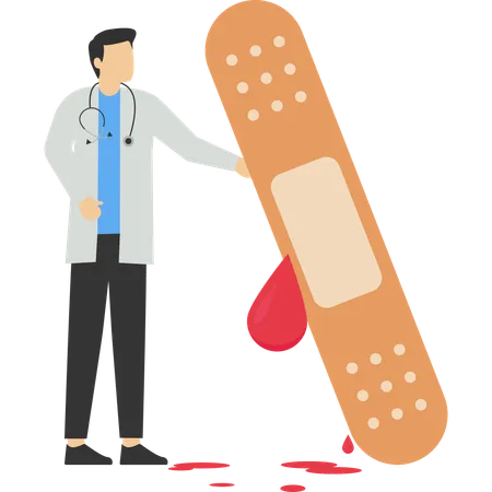 Psiquiatra que soluciona problemas mentales de los pacientes  Ilustración