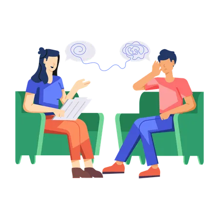 Psychologie-Sitzung  Illustration
