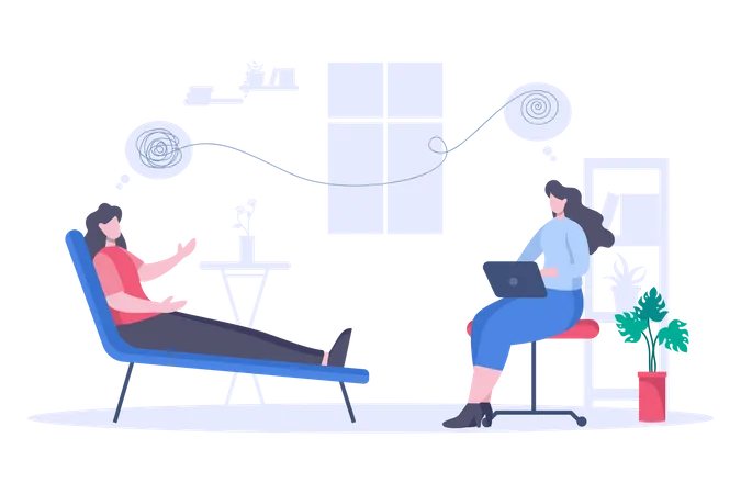 Psychologist session  Illustration