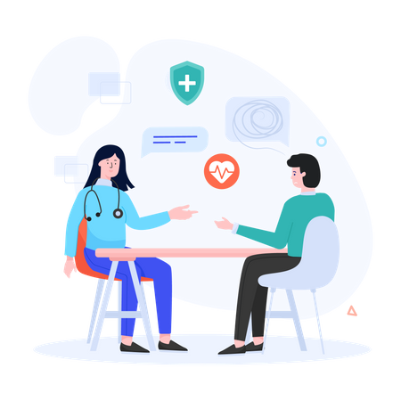 Psychologist stethoscope  Illustration