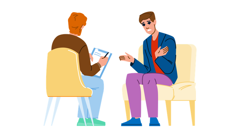 Psychology therapy session  Illustration