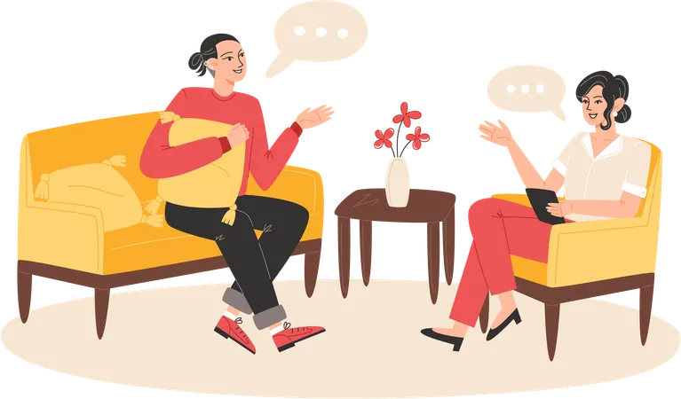 Mens Health Month A Psychotherapy Session Illustration
