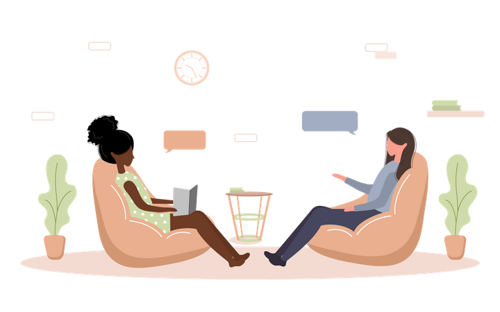 Psychotherapy session Illustration