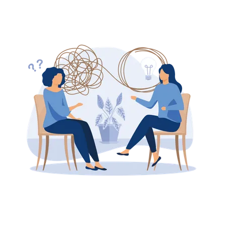 Psychotherapy session Illustration