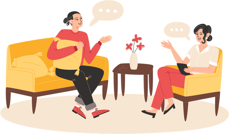 Psychotherapy session  Illustration