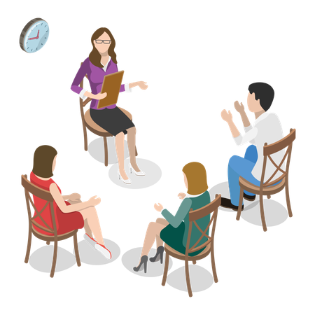 Psychotherapy Session  Illustration