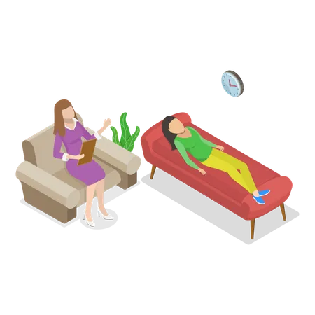 Psychotherapy Session  Illustration