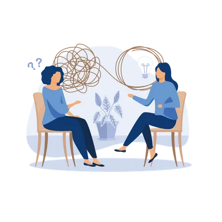 Psychotherapy session  Illustration