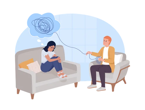 Psychotherapy session  Illustration