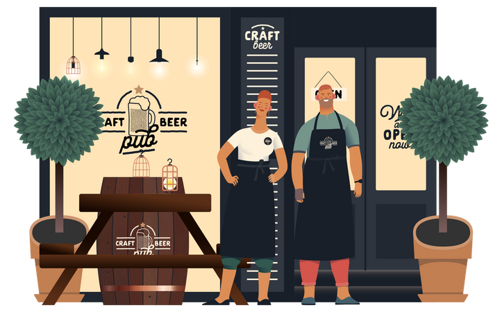 Pub Owners  Illustration