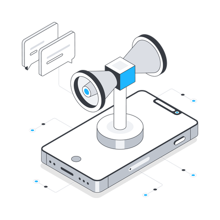 Public address system  Illustration