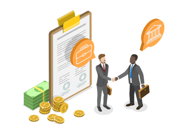 Public And Private Sectors Partnership  イラスト
