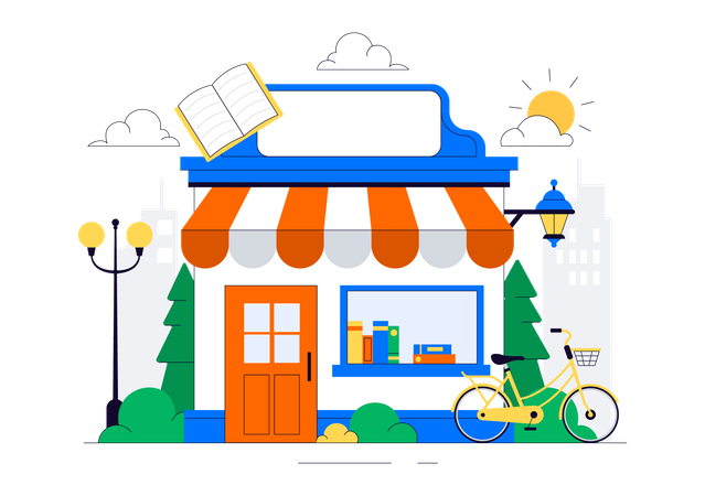 Public bookstore  Illustration