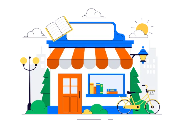 Public bookstore  Illustration