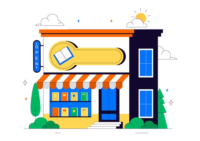 Public bookstore  Illustration
