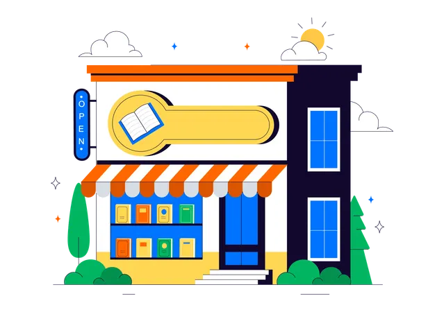 Public bookstore  Illustration