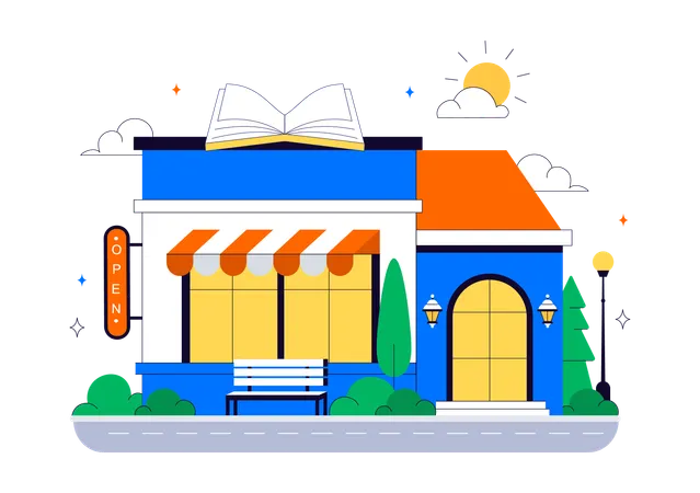 Public bookstore  Illustration