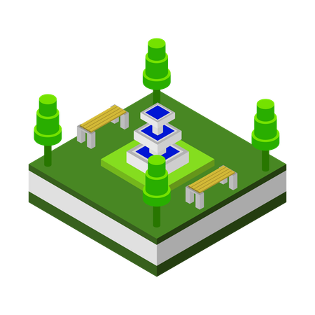 Public Garden  Illustration
