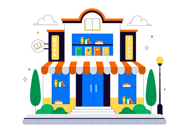 Public library  Illustration