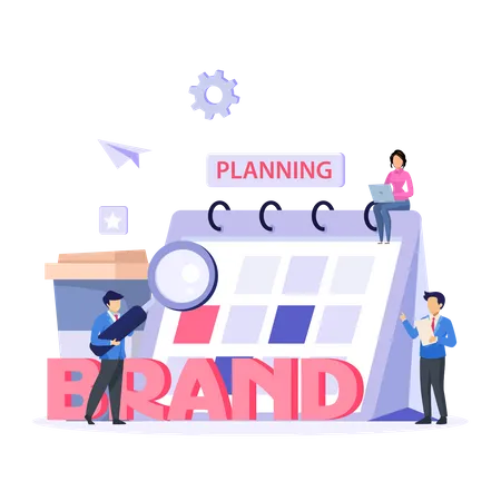 Business Brand Vector Concept Building Brand Marketing Strategy Brand Name Brand Planning Brand Reputation Illustration