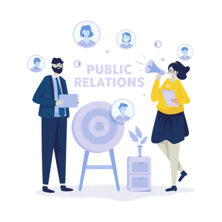 Public relations division  Illustration