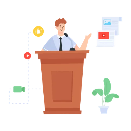 Public Speaker  Illustration