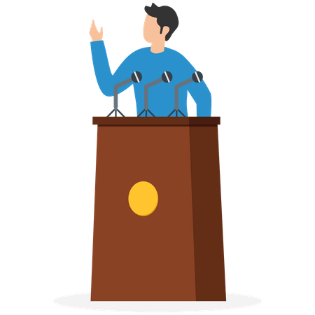 Public speaking skill Illustration