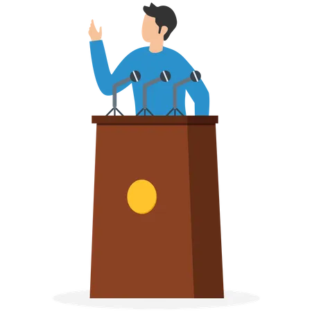 Public speaking skill  Illustration