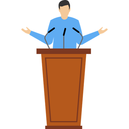 Public speaking skills  Illustration