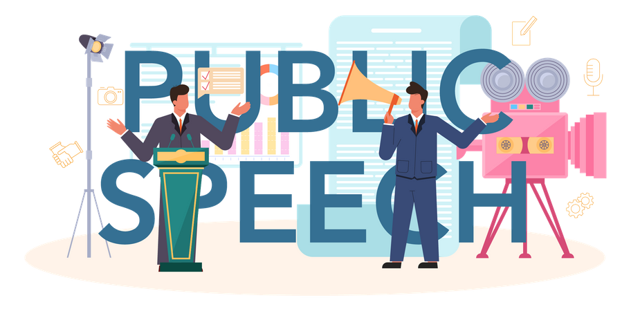 Public speech  Illustration