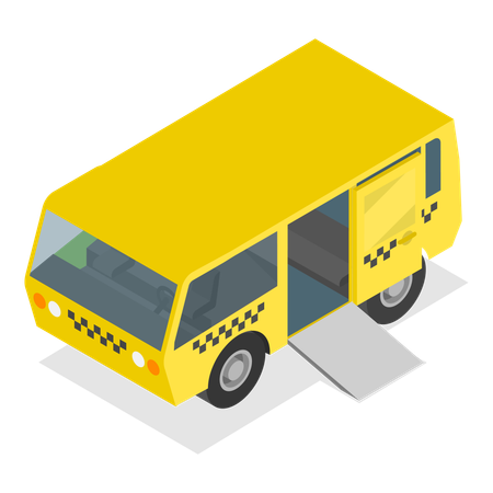 Public taxi  Illustration